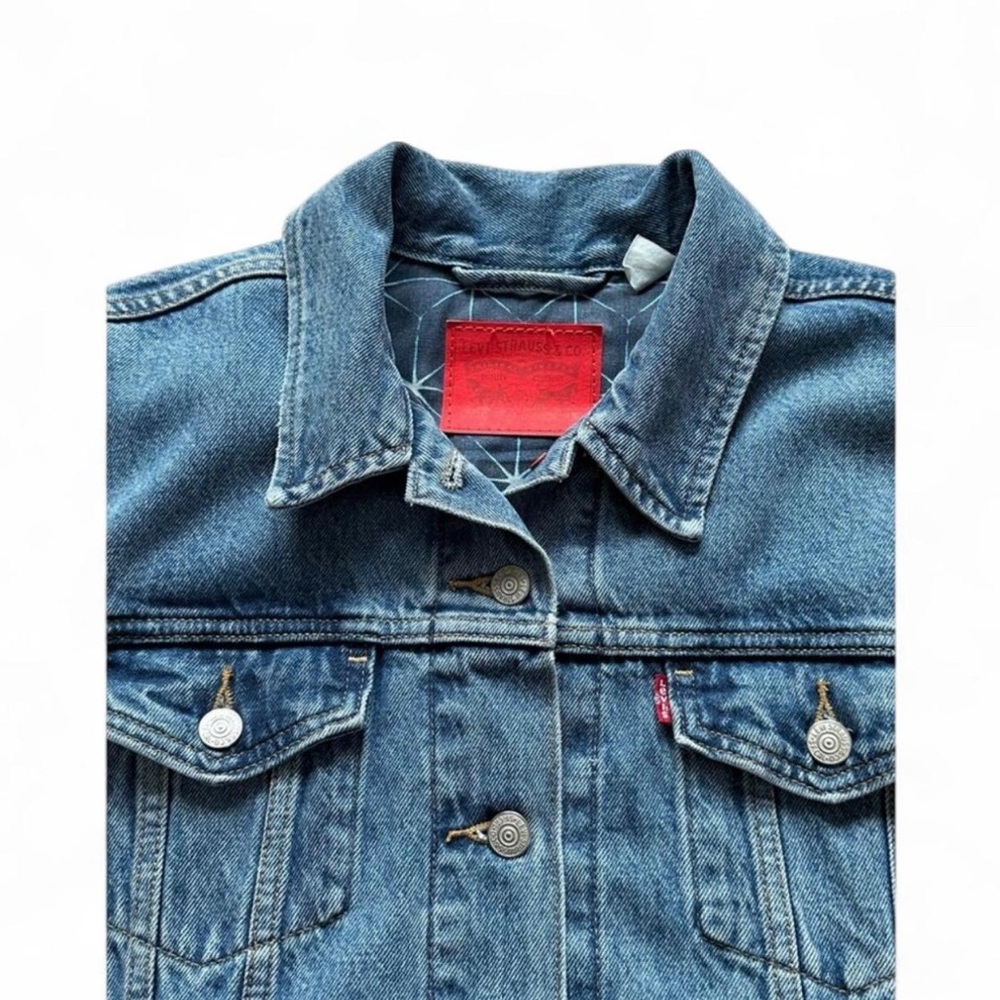 💜Levi’s x Target Men’s Light Blue Trucker Denim Jacket - Picture 3 of 7